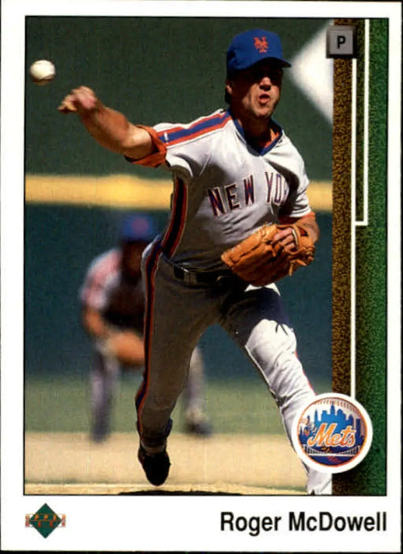 1989 Upper Deck #296 Roger McDowell NM-MT New York Mets Baseball Card - Baseball Card Single