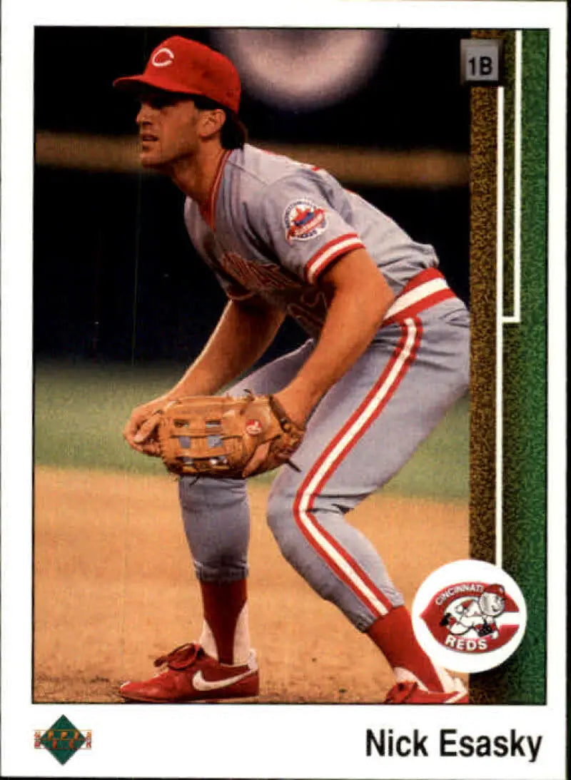 1989 Upper Deck #299 Nick Esasky NM-MT Cincinnati Reds Baseball Card - Baseball Card Single