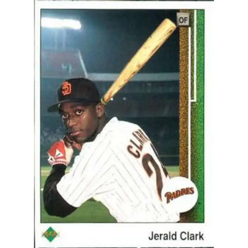 1989 Upper Deck #30 Jerald Clark NM-MT RC Rookie San Diego Padres Baseball Card - Baseball Card Single