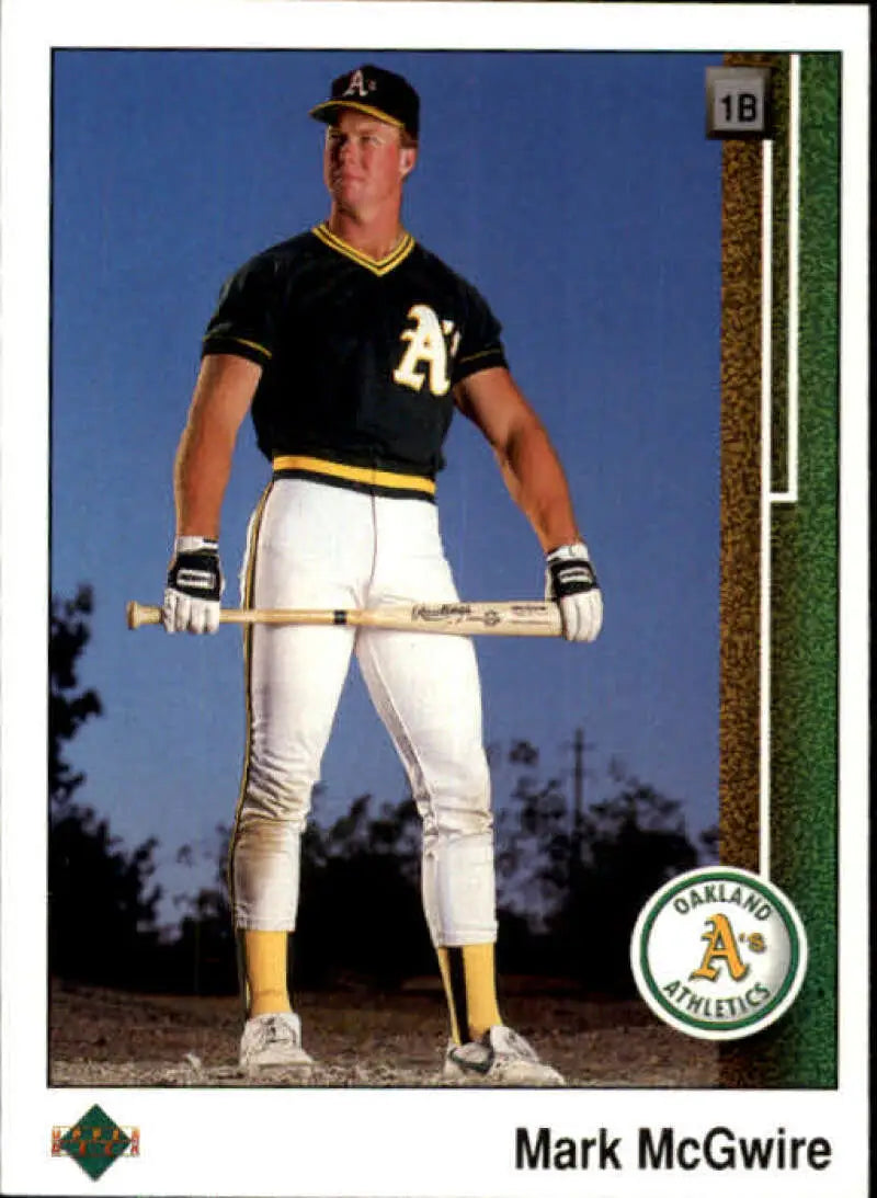 1989 Upper Deck #300 Mark McGwire NM-MT Oakland Athletics Baseball Card - Baseball Card Single