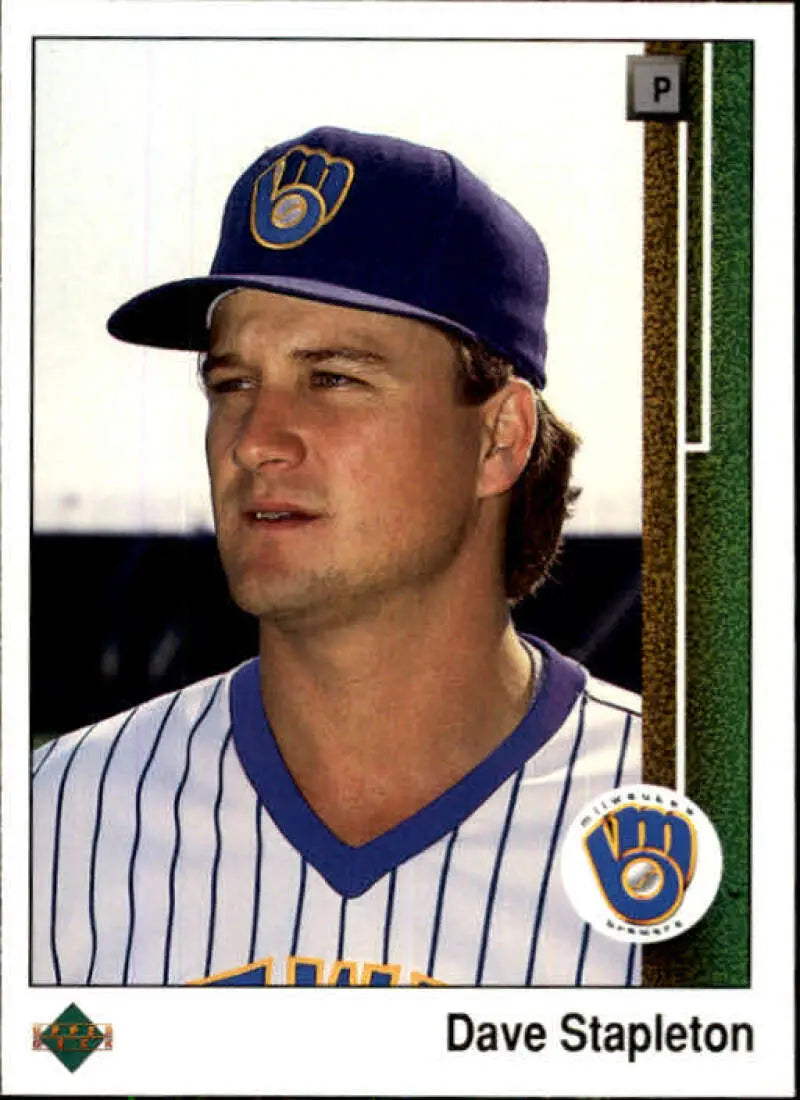 1989 Upper Deck #304 Dave Stapleton NM-MT Milwaukee Brewers Baseball Card - Baseball Card Single