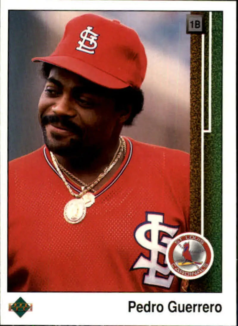 1989 Upper Deck #306 Pedro Guerrero NM-MT St. Louis Cardinals Baseball Card - Baseball Card Single