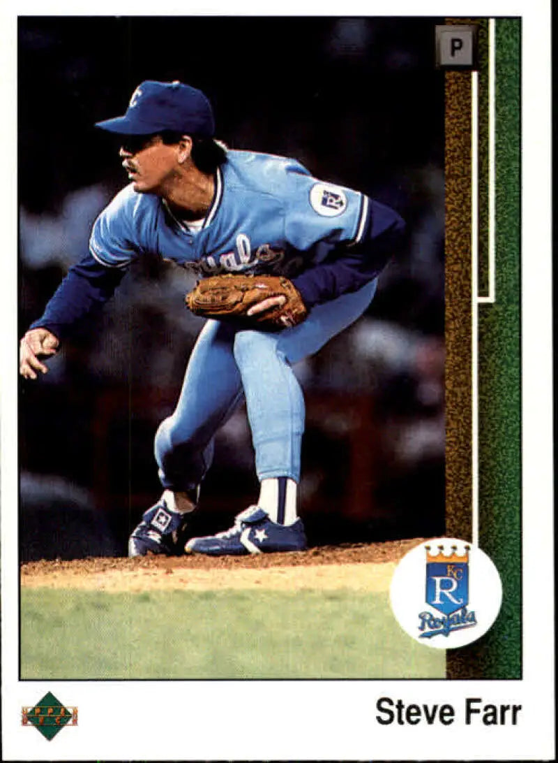 1989 Upper Deck #308 Steve Farr NM-MT Kansas City Royals Baseball Card - Baseball Card Single