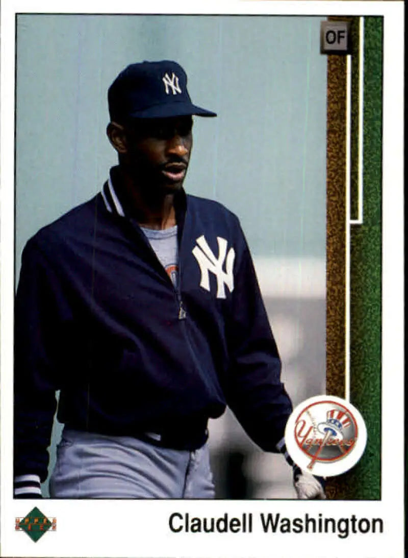 1989 Upper Deck #310 Claudell Washington NM-MT New York Yankees Baseball Card - Baseball Card Single
