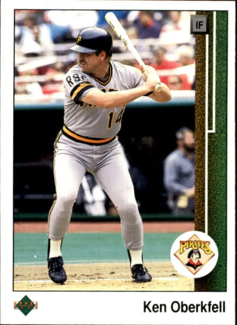1989 Upper Deck #313 Ken Oberkfell NM-MT Pittsburgh Pirates Baseball Card - Baseball Card Single
