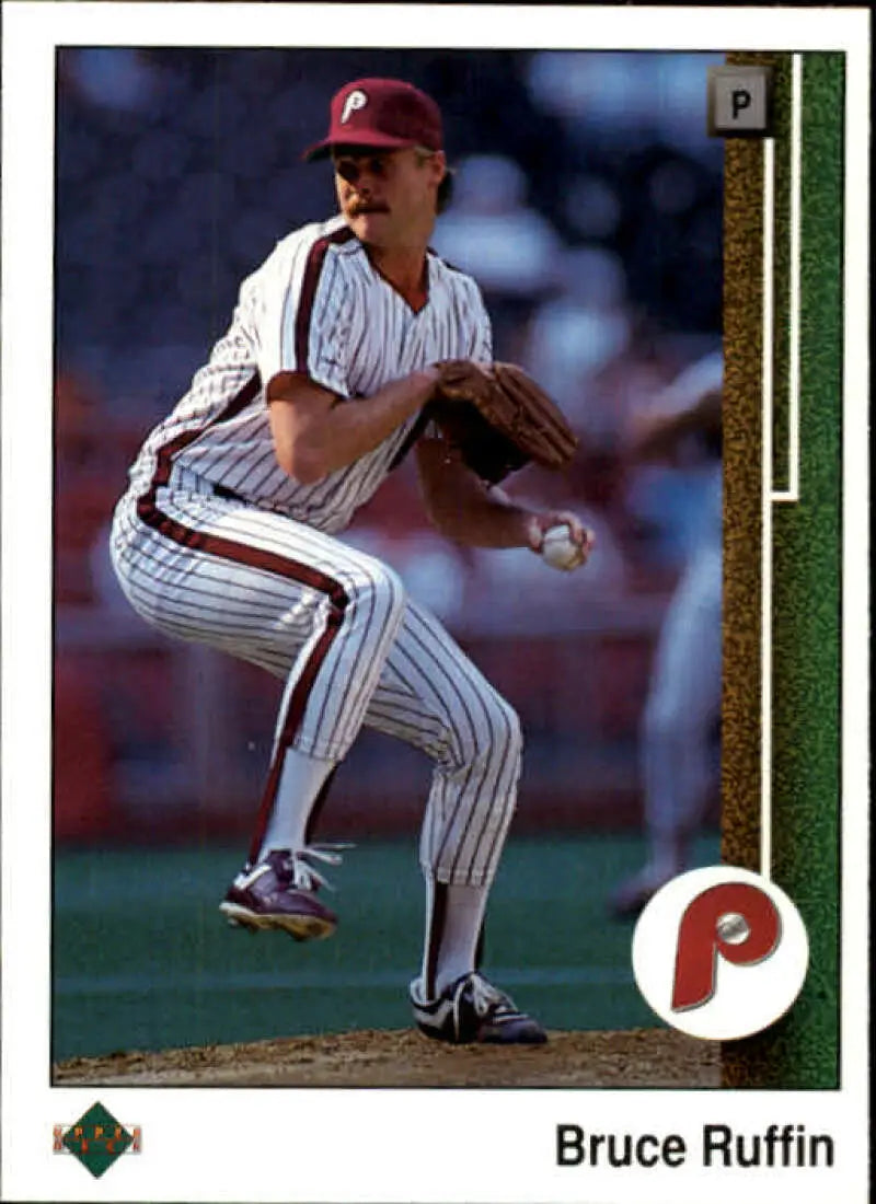 1989 Upper Deck #319 Bruce Ruffin NM-MT Philadelphia Phillies Baseball Card - Baseball Card Single