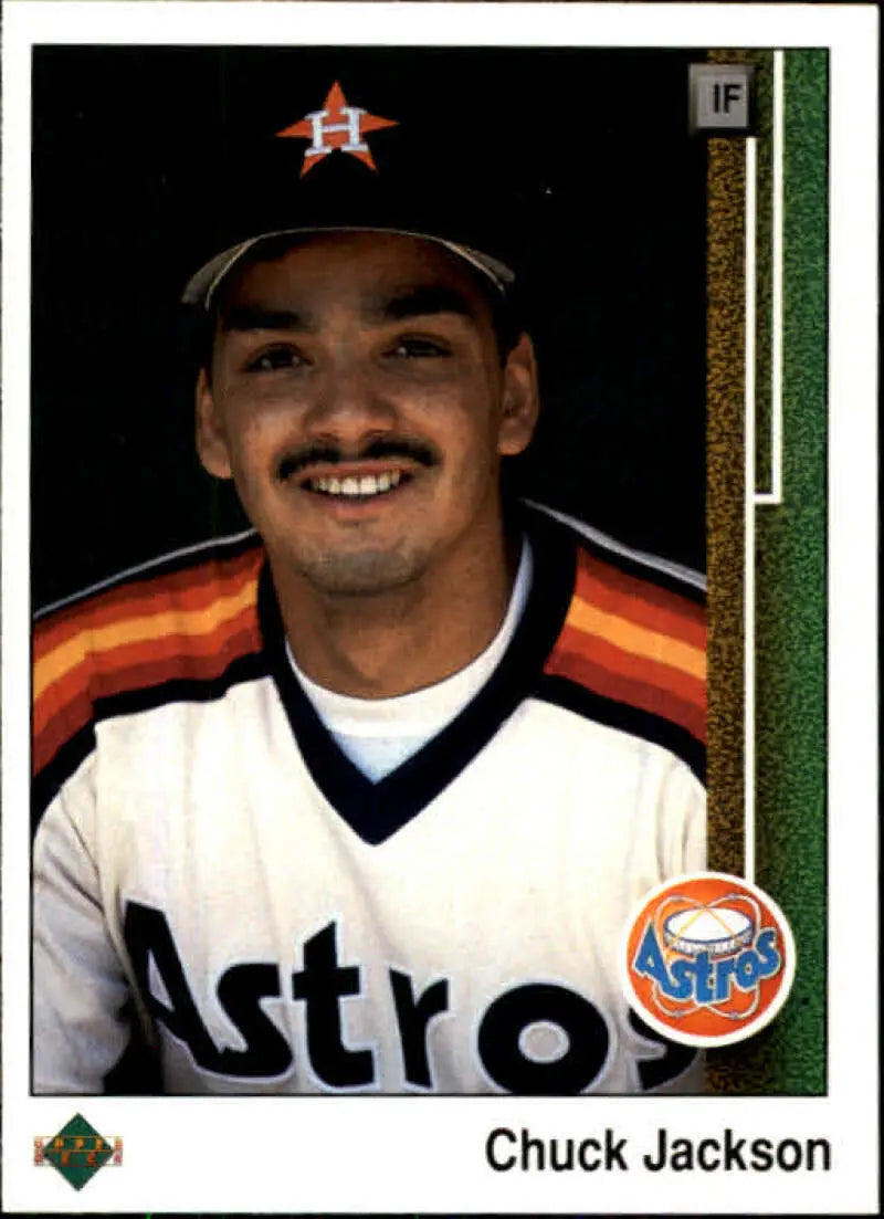 1989 Upper Deck #323 Chuck Jackson NM-MT Houston Astros Baseball Card - Baseball Card Single