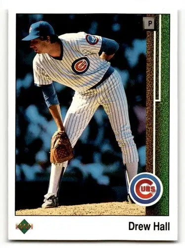 1989 Upper Deck #324 Drew Hall Chicago Cubs Baseball Cards EX/NM ID:54109 - Baseball Card Single