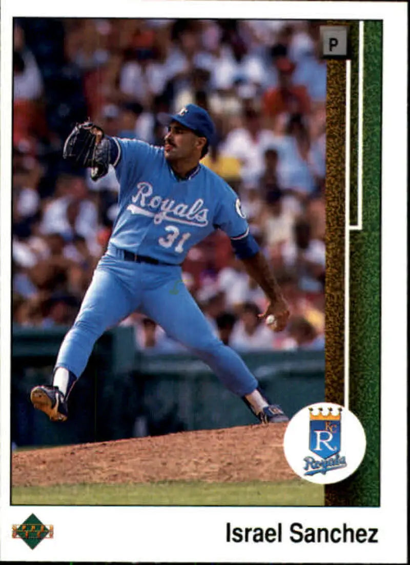 1989 Upper Deck #326 Israel Sanchez NM-MT Kansas City Royals Baseball Card - Baseball Card Single