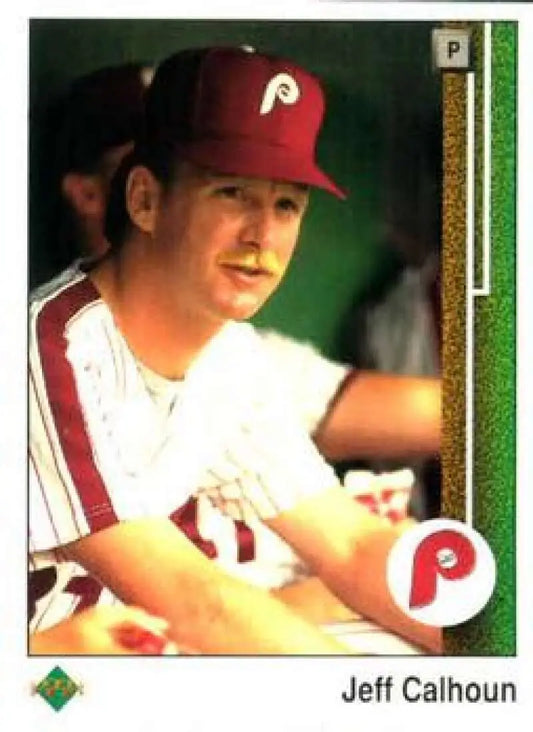 1989 Upper Deck #33 Jeff Calhoun NM-MT Philadelphia Phillies Baseball Card - Baseball Card Single