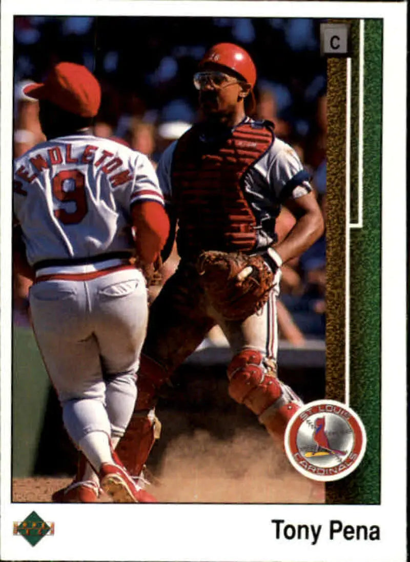1989 Upper Deck #330 Tony Pena NM-MT St. Louis Cardinals Baseball Card - Baseball Card Single