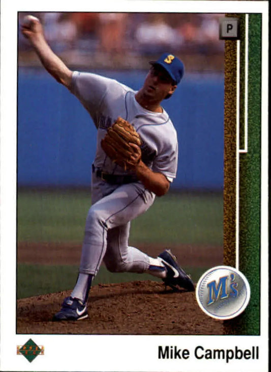 1989 Upper Deck #337 Mike Campbell NM-MT Seattle Mariners Baseball Card - Baseball Card Single