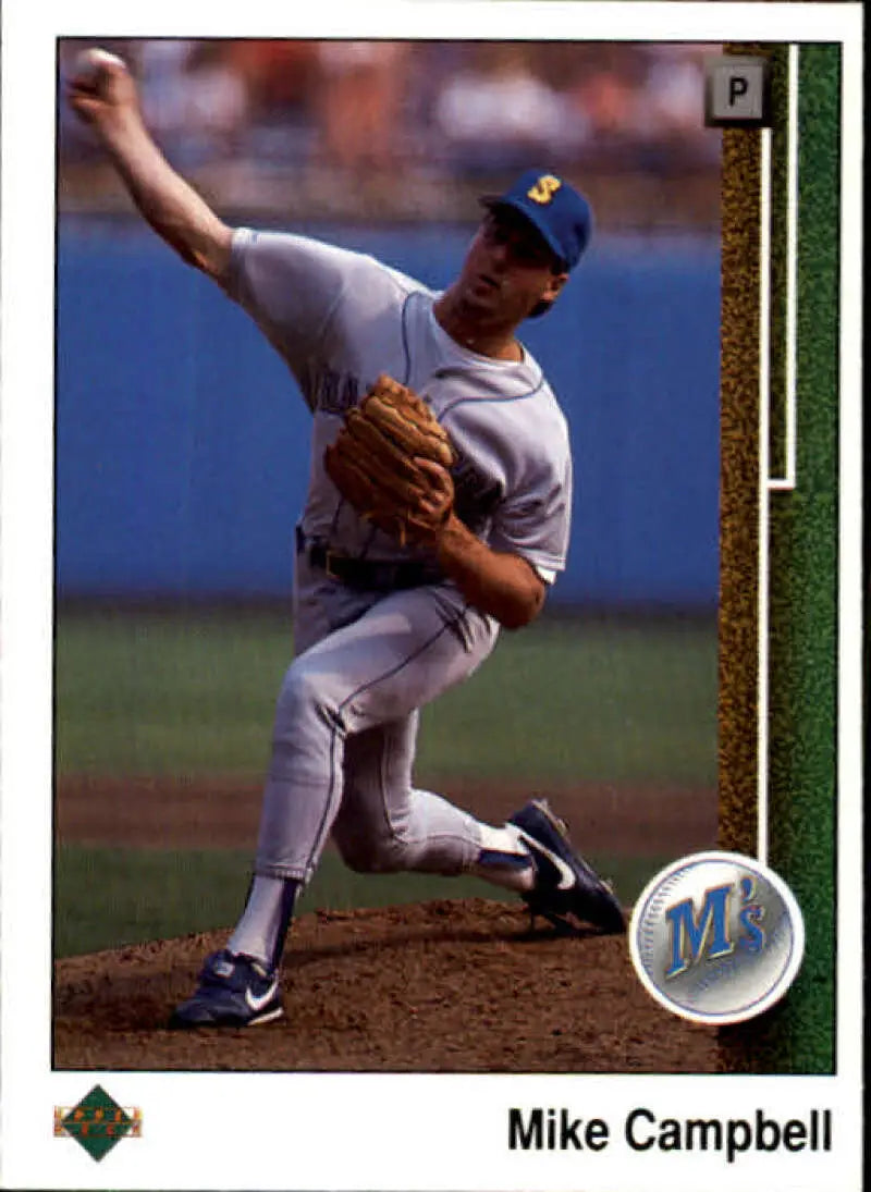 1989 Upper Deck #337 Mike Campbell NM-MT Seattle Mariners Baseball Card - Baseball Card Single