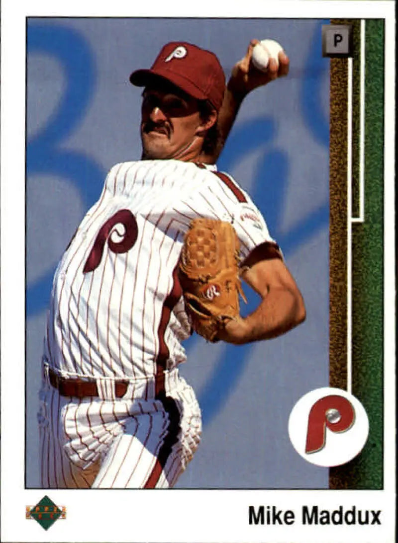 1989 Upper Deck #338 Mike Maddux NM-MT Philadelphia Phillies Baseball Card - Baseball Card Single