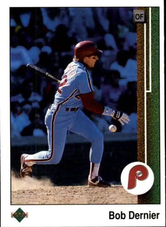 1989 Upper Deck #340 Bob Dernier NM-MT Philadelphia Phillies Baseball Card - Baseball Card Single
