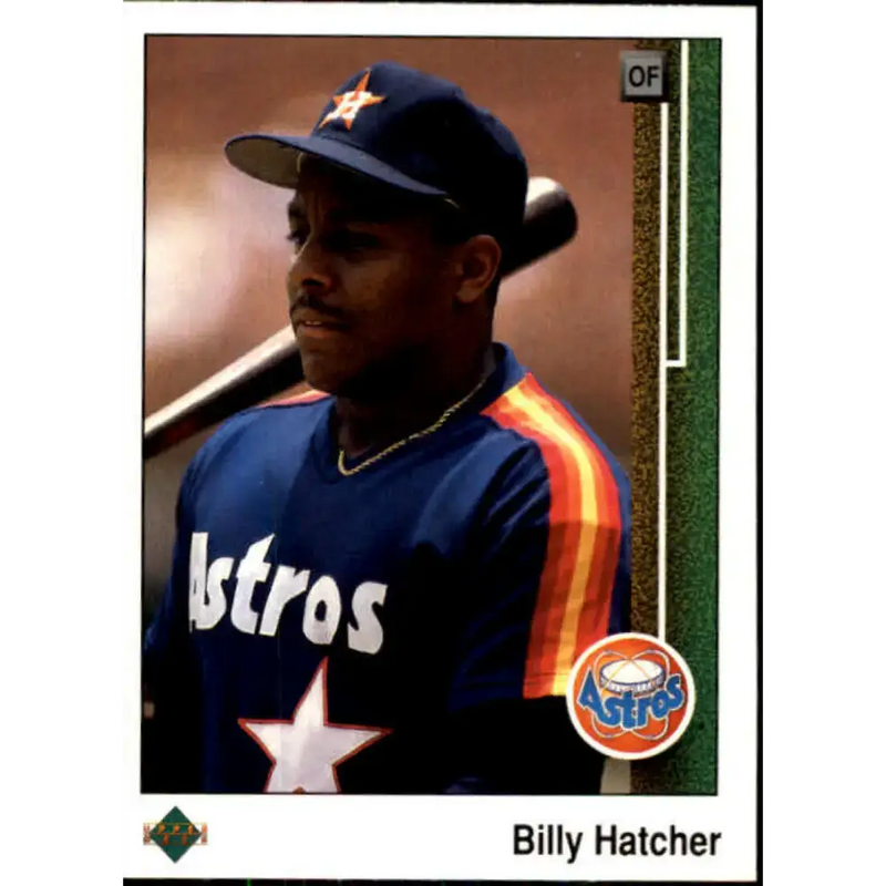 1989 Upper Deck #344 Billy Hatcher NM-MT Houston Astros Baseball Card - Baseball Card Single