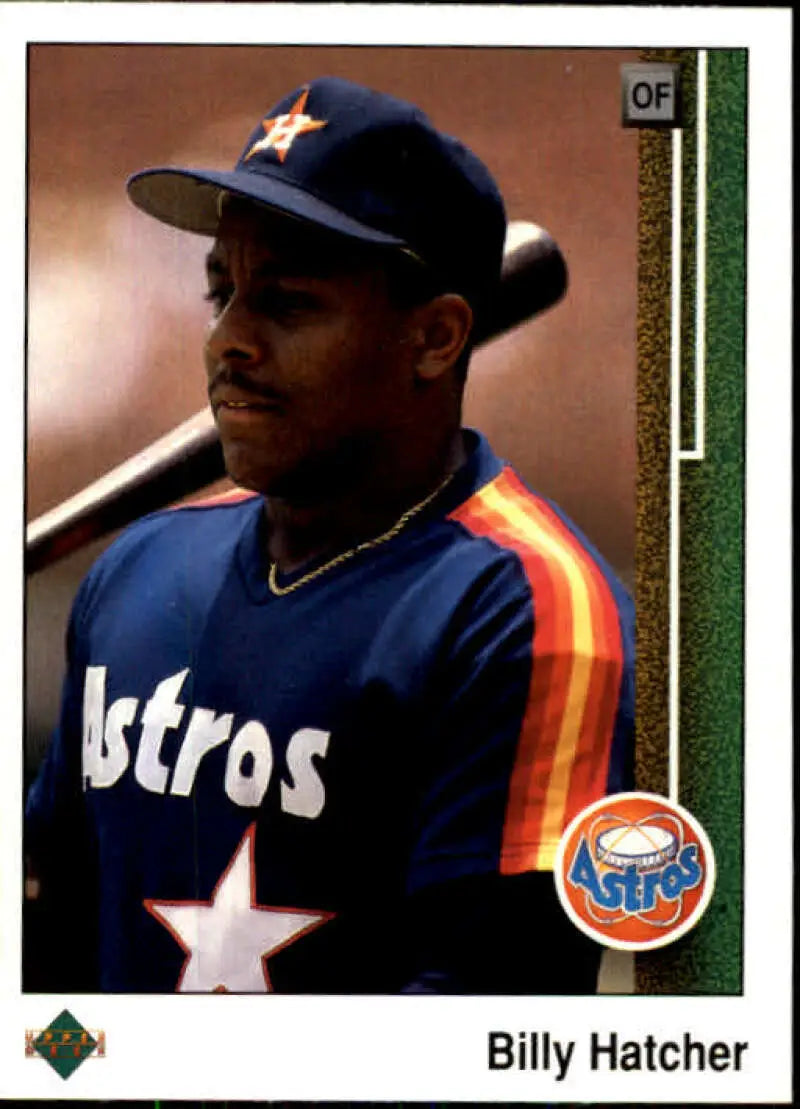 1989 Upper Deck #344 Billy Hatcher NM-MT Houston Astros Baseball Card - Baseball Card Single