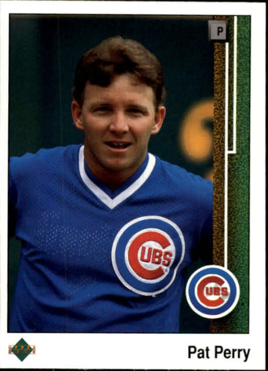 1989 Upper Deck #345 Pat Perry NM-MT Chicago Cubs Baseball Card - Baseball Card Single