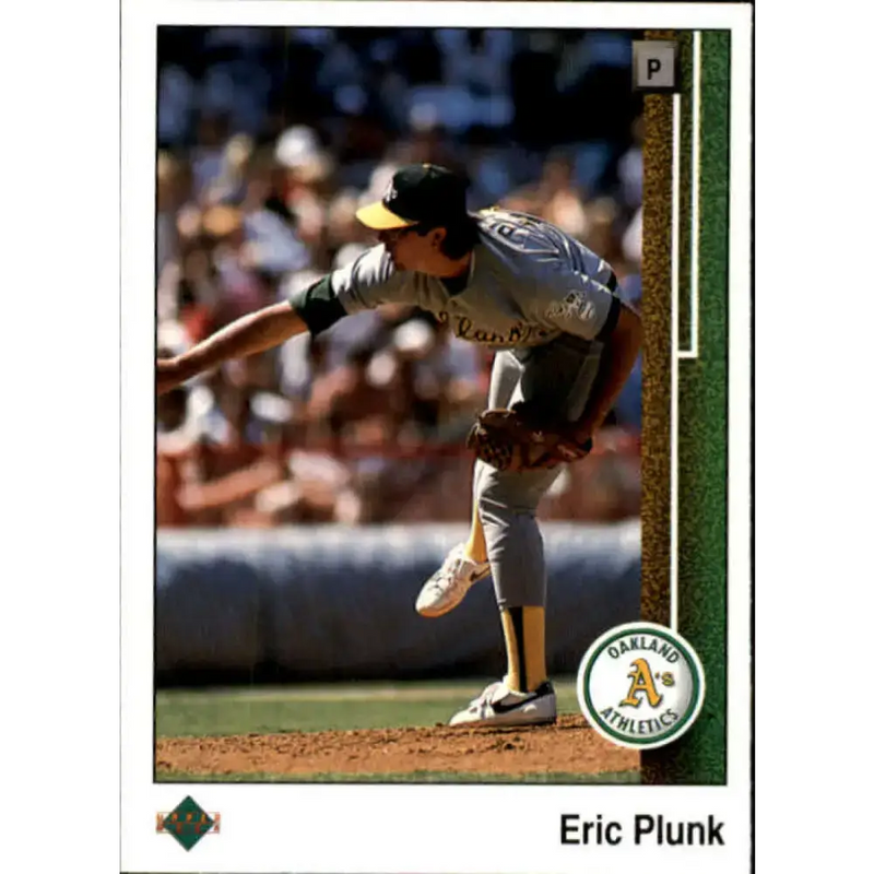 1989 Upper Deck #353 Eric Plunk NM-MT Oakland Athletics Baseball Card - Baseball Card Single