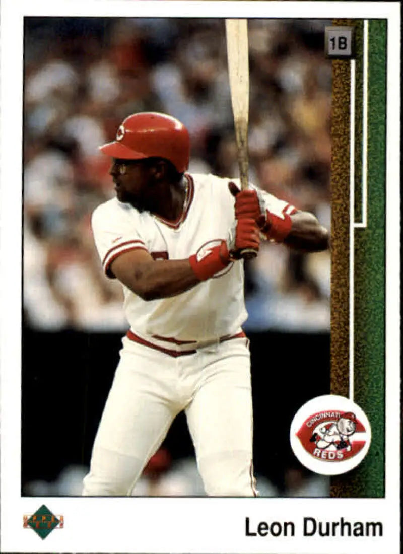 1989 Upper Deck #354 Leon Durham NM-MT Cincinnati Reds Baseball Card - Baseball Card Single