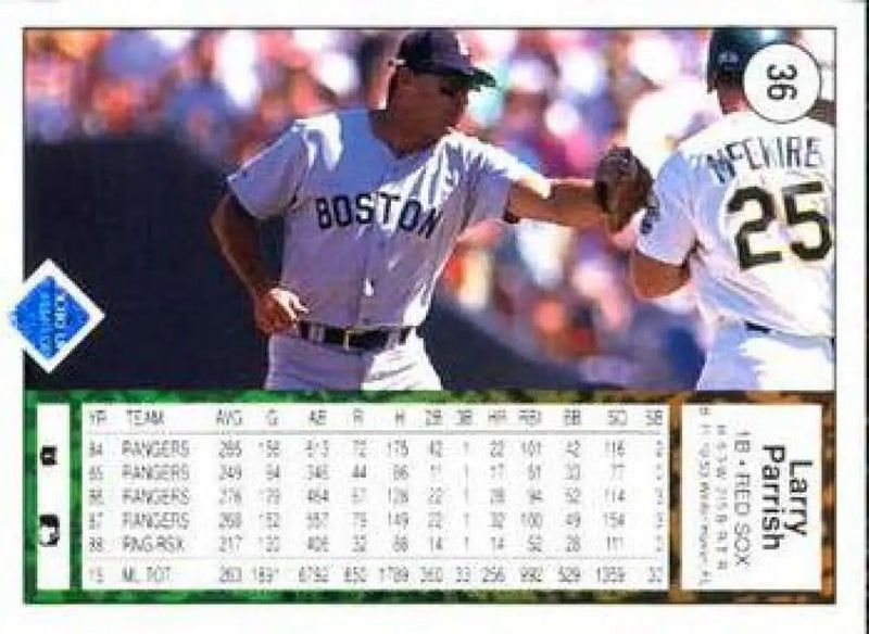 1989 Upper Deck #36 Larry Parrish NM-MT Boston Red Sox Baseball Card - Baseball Card Single