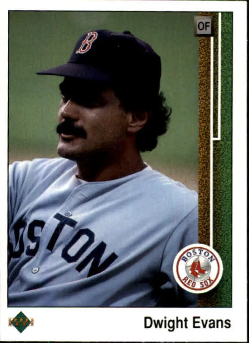 1989 Upper Deck #366 Dwight Evans NM-MT Boston Red Sox Baseball Card - Baseball Card Single