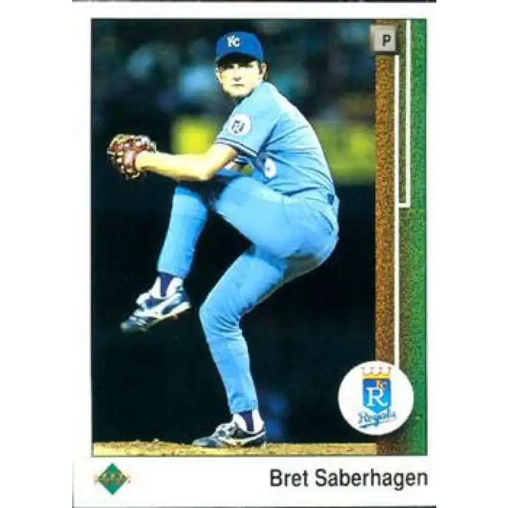 1989 Upper Deck #37 Bret Saberhagen UER NM-MT Kansas City Royals Baseball Card - Baseball Card Single