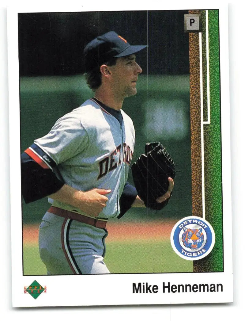 1989 Upper Deck #373 Mike Henneman NM-MT Detroit Tigers Baseball Card - Baseball Card Single