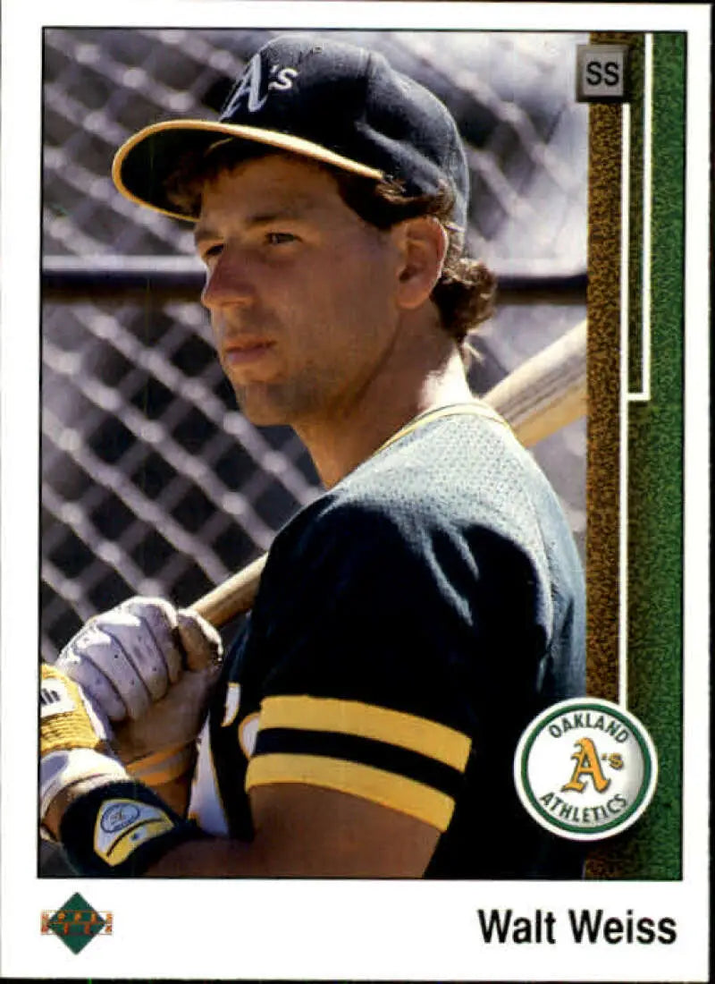 1989 Upper Deck #374 Walt Weiss NM-MT Oakland Athletics Baseball Card - Baseball Card Single