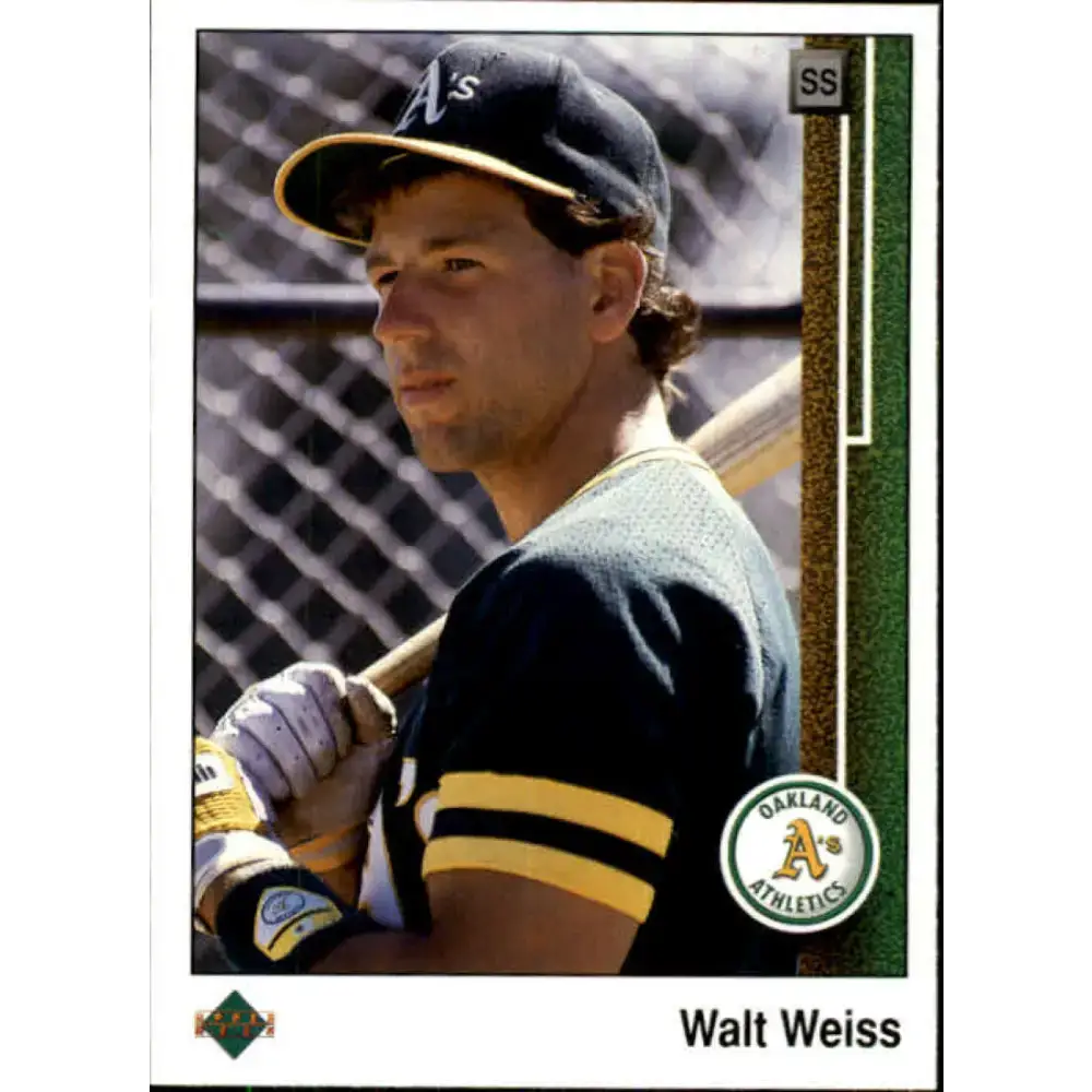 1989 Upper Deck #374 Walt Weiss NM-MT Oakland Athletics Baseball Card - Baseball Card Single