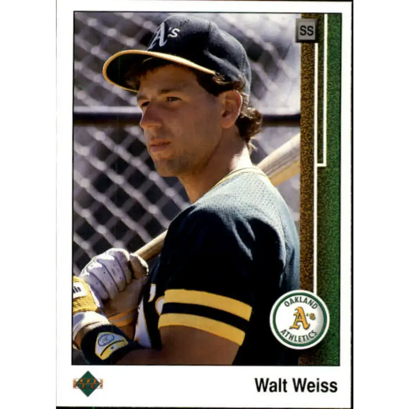 1989 Upper Deck #374 Walt Weiss NM-MT Oakland Athletics Baseball Card - Baseball Card Single