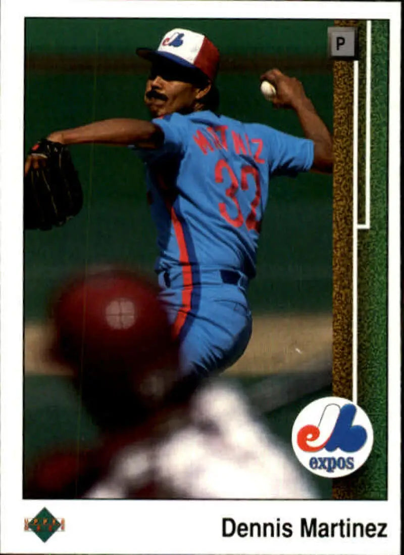 1989 Upper Deck #377 Dennis Martinez NM-MT Montreal Expos Baseball Card - Baseball Card Single