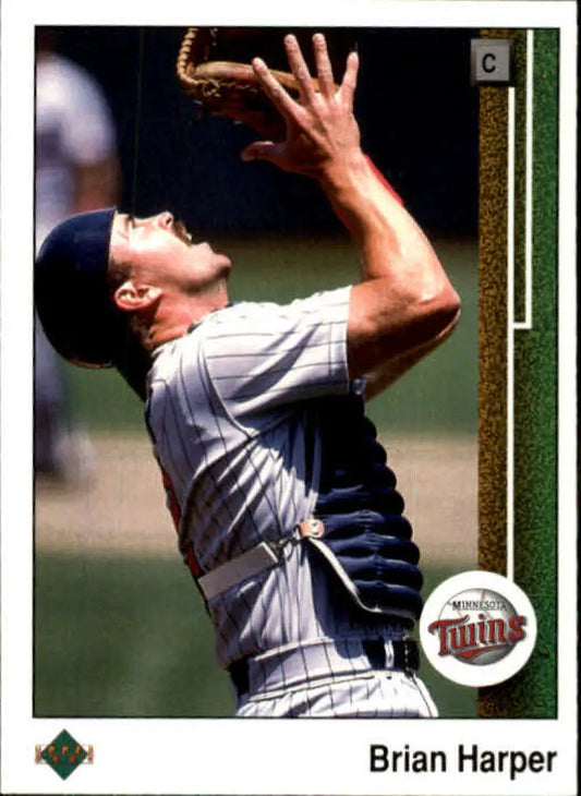 1989 Upper Deck #379 Brian Harper NM-MT Minnesota Twins Baseball Card - Baseball Card Single