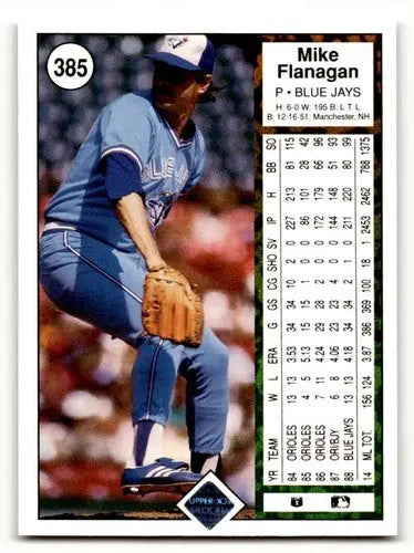 Original gloss 1989 Upper Deck Mike Flanagan Toronto Blue Jays baseball card