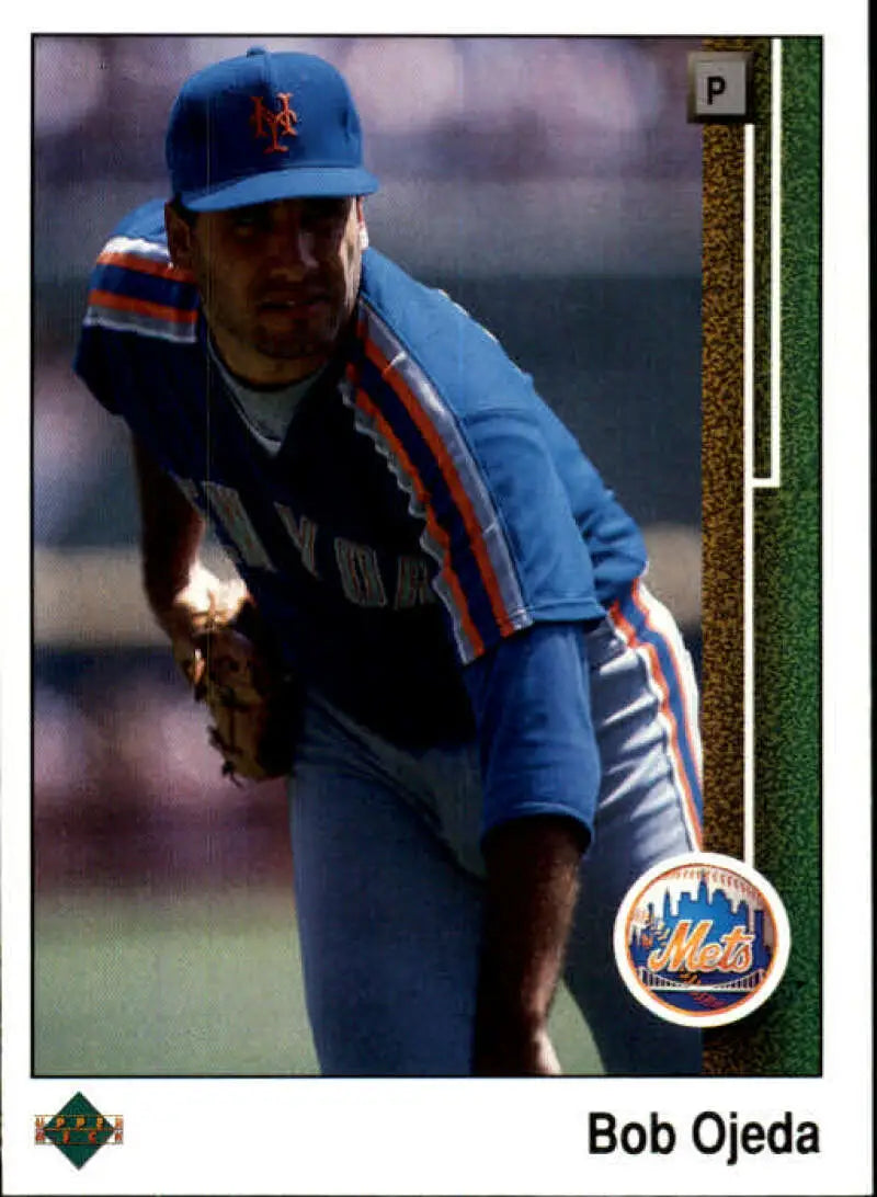 1989 Upper Deck #386 Bob Ojeda NM-MT New York Mets Baseball Card - Baseball Card Single