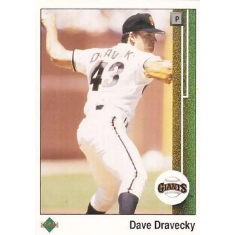 1989 Upper Deck #39 Dave Dravecky NM-MT San Francisco Giants Baseball Card - Baseball Card Single