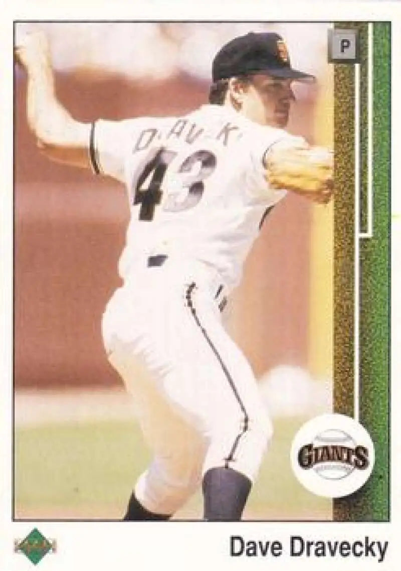 1989 Upper Deck #39 Dave Dravecky NM-MT San Francisco Giants Baseball Card - Baseball Card Single