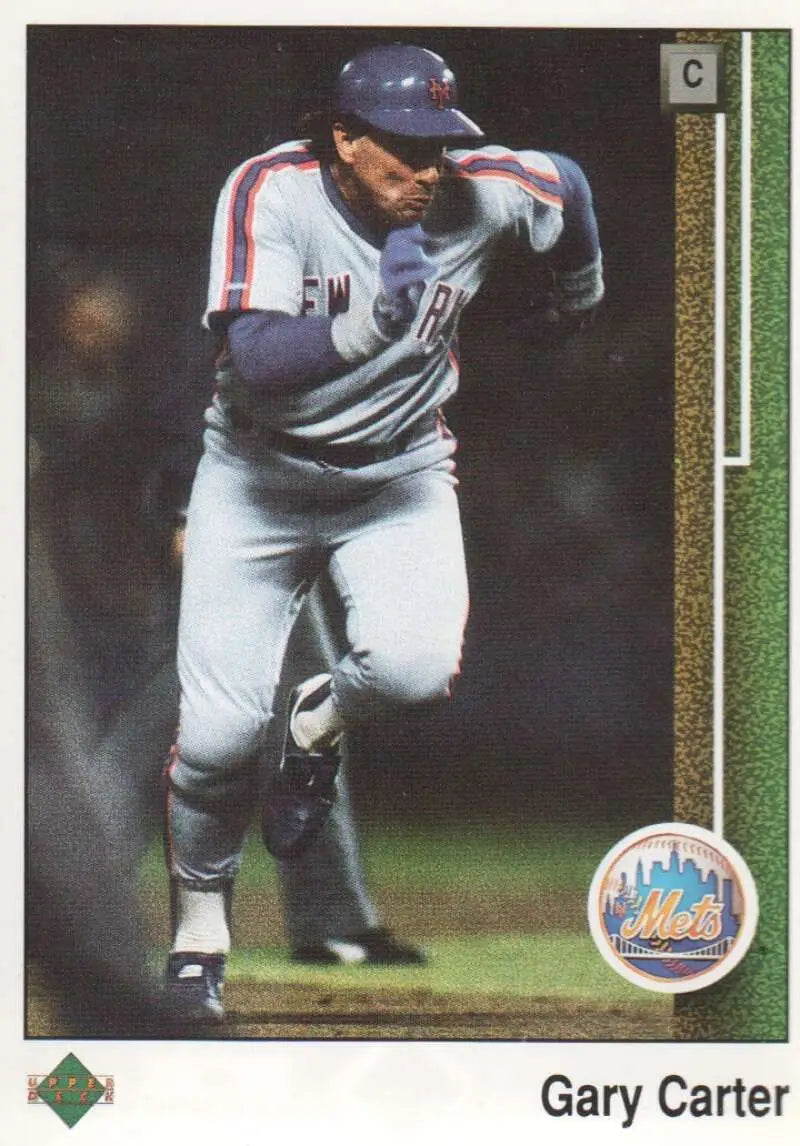1989 Upper Deck #390 Gary Carter NM-MT New York Mets Baseball Card - Baseball Card Single