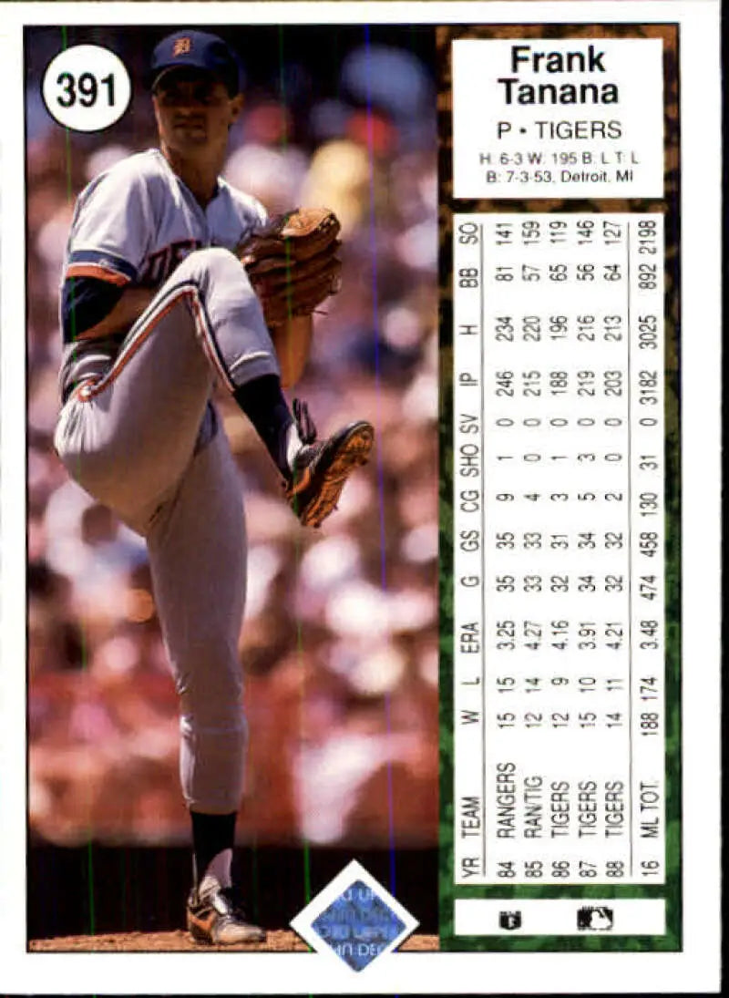 1989 Upper Deck #391 Frank Tanana NM-MT Detroit Tigers Baseball Card - Baseball Card Single