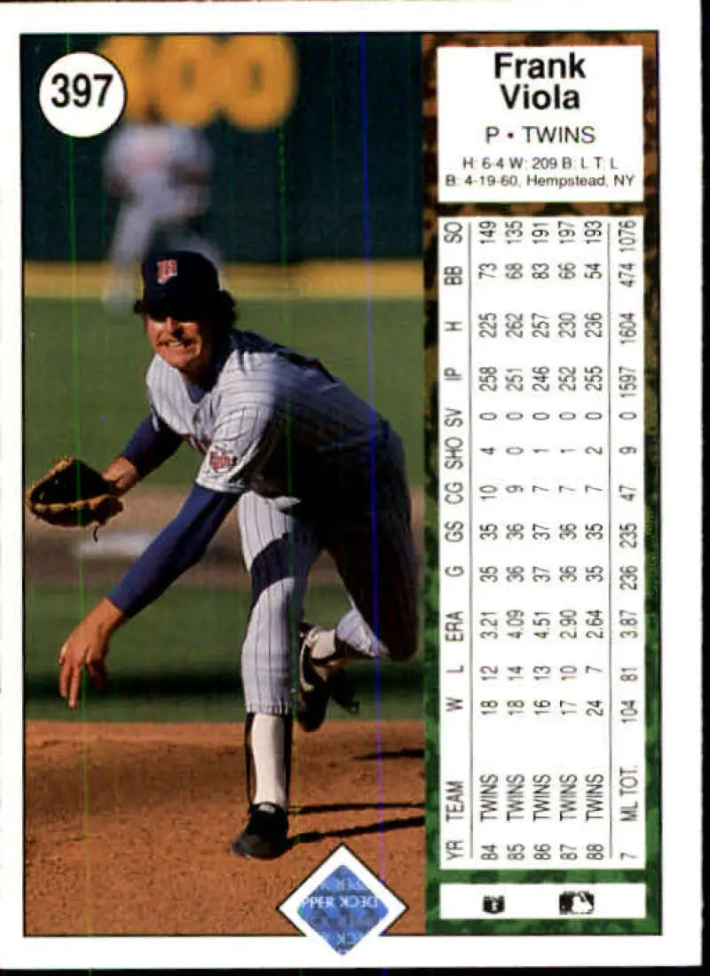 1989 Upper Deck #397 Frank Viola NM-MT Minnesota Twins Baseball Card - Baseball Card Single