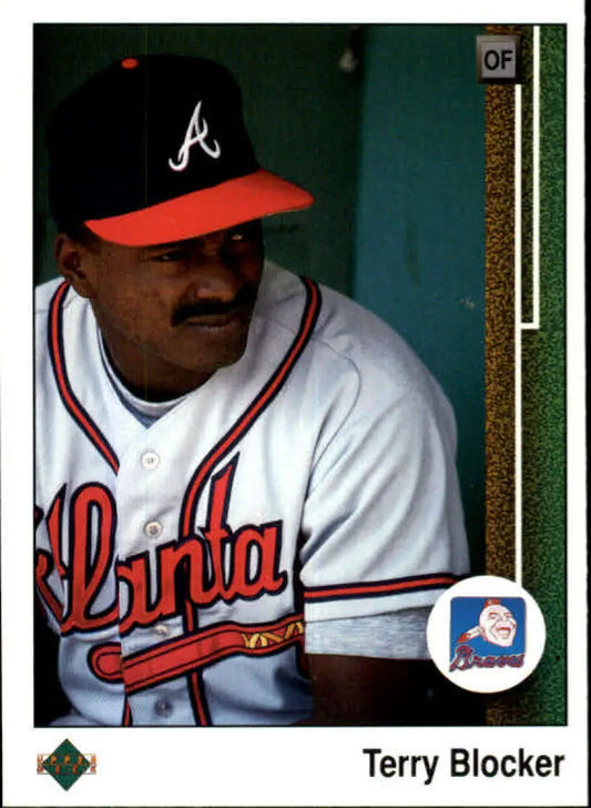 1989 Upper Deck #399 Terry Blocker NM-MT RC Rookie Atlanta Braves Baseball Card - Baseball Card Single