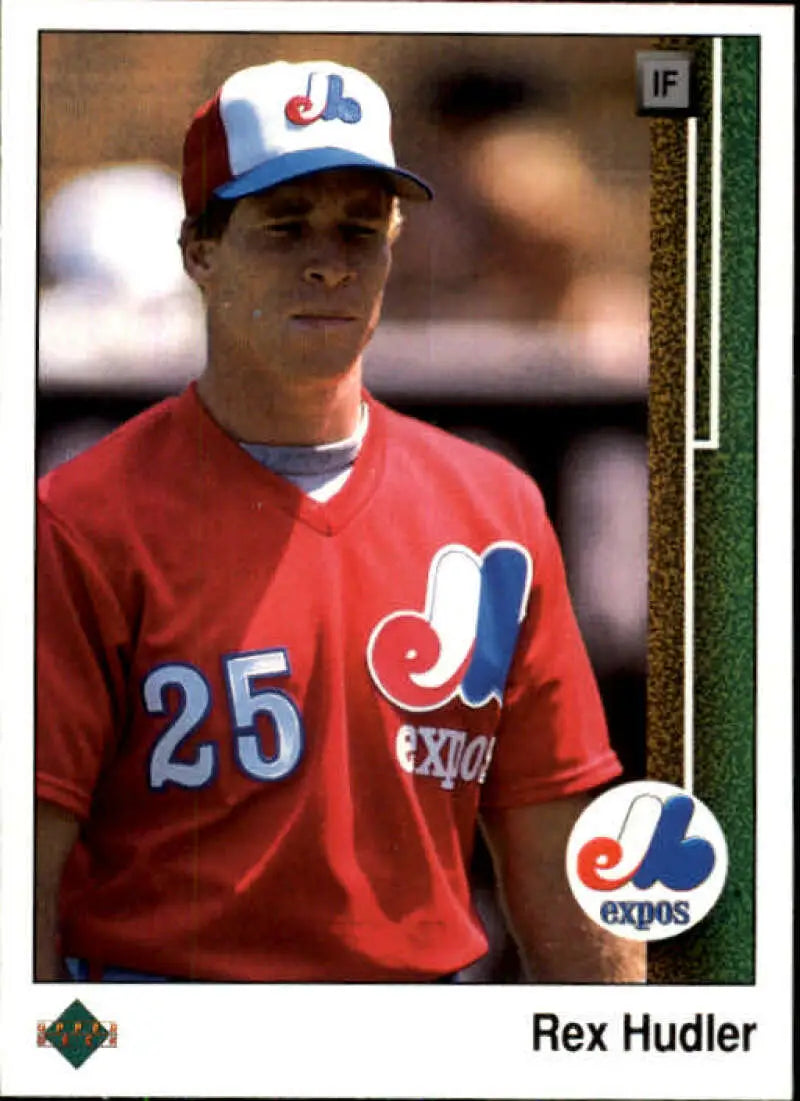 1989 Upper Deck #405 Rex Hudler NM-MT Montreal Expos Baseball Card - Baseball Card Single