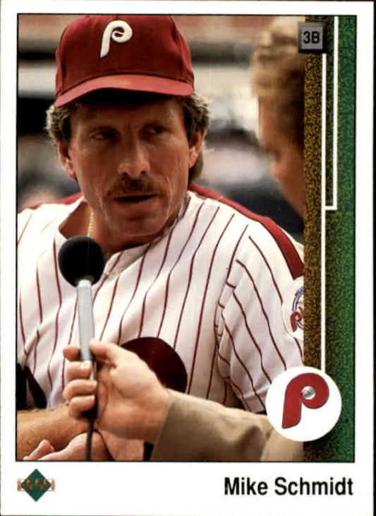 1989 Upper Deck #406 Mike Schmidt NM-MT Philadelphia Phillies Baseball Card - Baseball Card Single