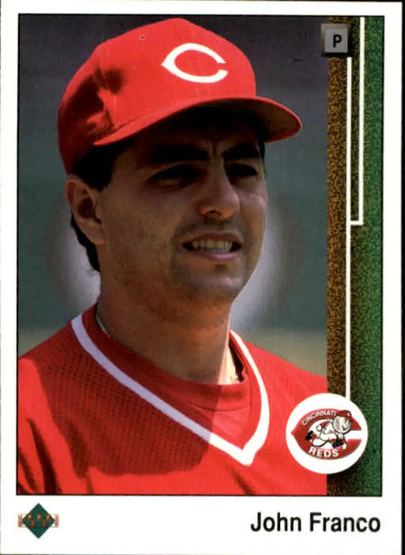 1989 Upper Deck #407 John Franco NM-MT Cincinnati Reds Baseball Card - Baseball Card Single
