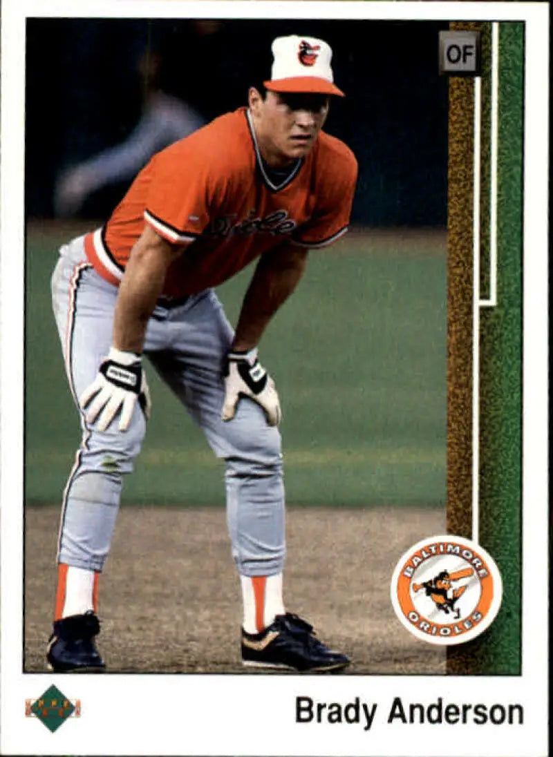 1989 Upper Deck #408 Brady Anderson NM-MT RC Rookie Baltimore Orioles Baseball Card - Baseball Card Single