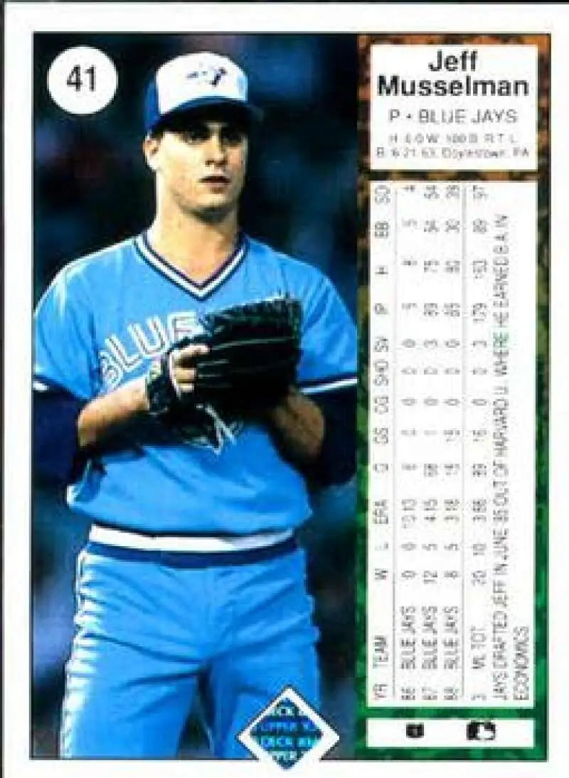 1989 Upper Deck #41 Jeff Musselman NM-MT Toronto Blue Jays Baseball Card - Baseball Card Single