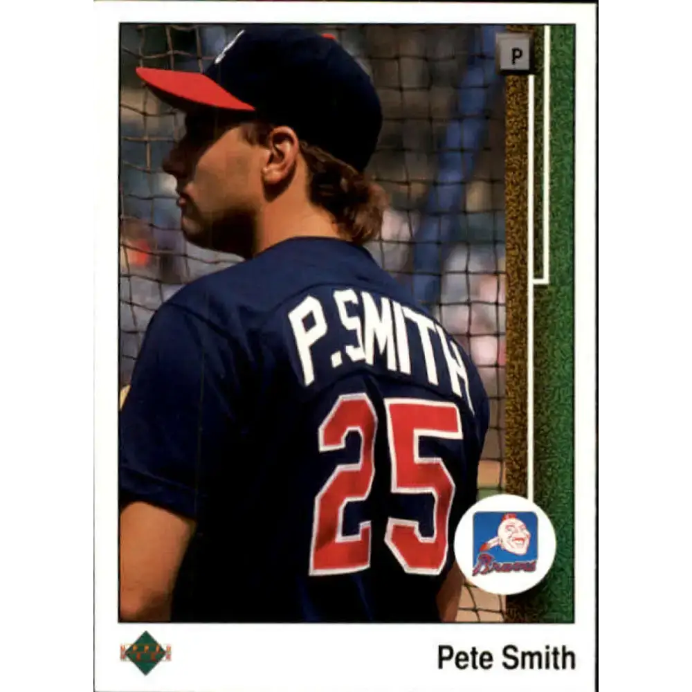 1989 Upper Deck #412 Pete Smith NM-MT Atlanta Braves Baseball Card - Baseball Card Single