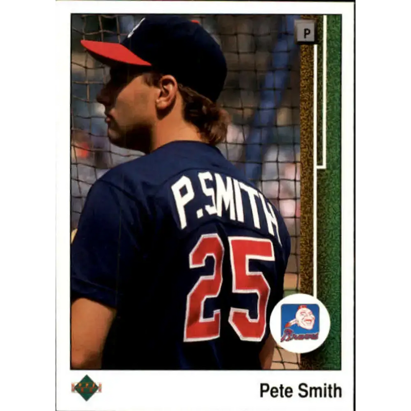 1989 Upper Deck #412 Pete Smith NM-MT Atlanta Braves Baseball Card - Baseball Card Single
