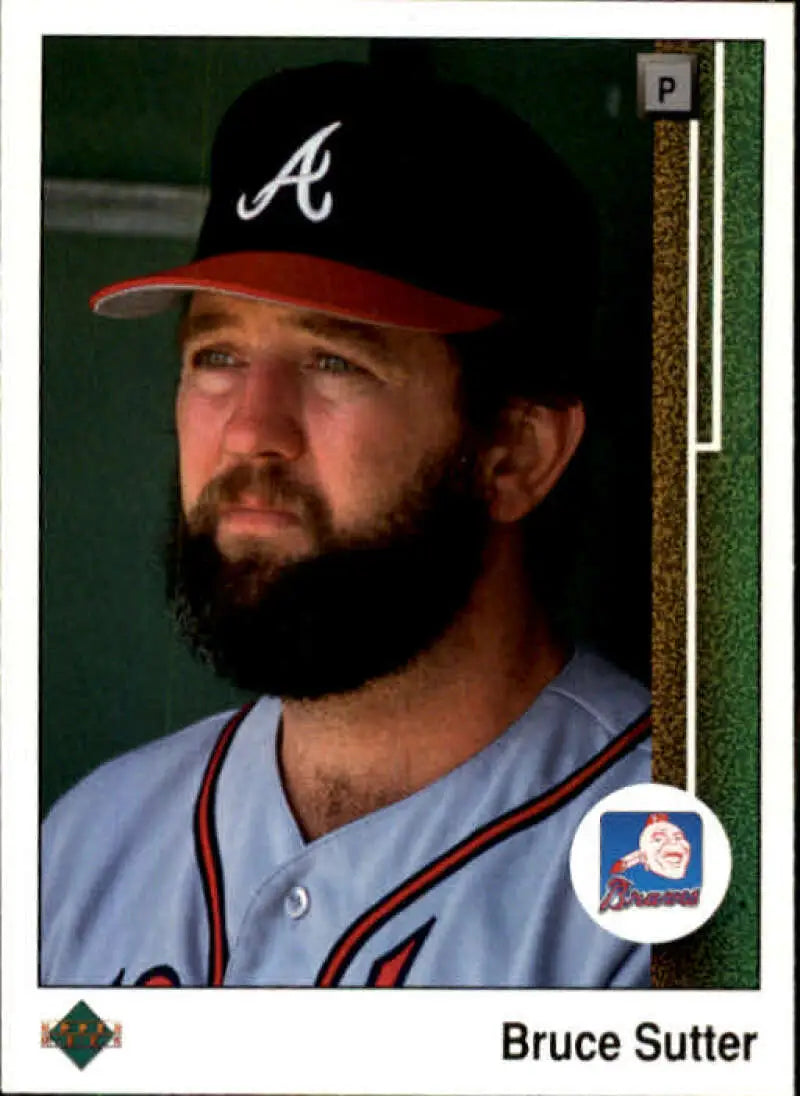 1989 Upper Deck #414 Bruce Sutter NM-MT Atlanta Braves Baseball Card - Baseball Card Single