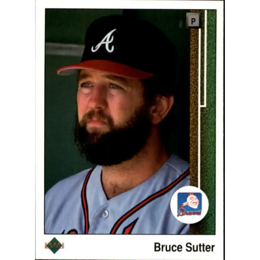 1989 Upper Deck #414 Bruce Sutter NM-MT Atlanta Braves Baseball Card - Baseball Card Single